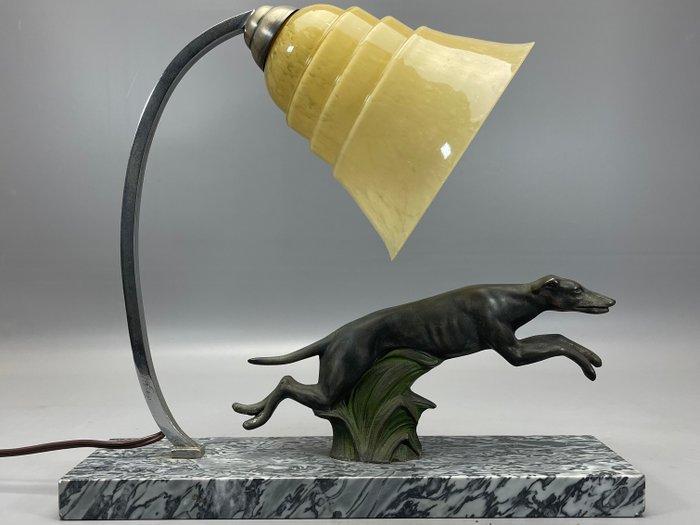 Tafellamp - Glas, Legering, Marmer, Metaal, Antiek en Kunst, Kunst | Designobjecten