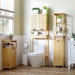 TRUUSK Badkamerkast Bambus, 34 X 30 X 173 Cm, Met 3 Open Vak, Huis en Inrichting, Badkamer | Badkamermeubels, Verzenden, Nieuw
