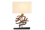 Design tafellamp WAVE 60cm natuurlijk massief hout, Huis en Inrichting, Lampen | Tafellampen, Ophalen of Verzenden, Nieuw