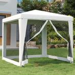 vidaXL Partytent met 4 mesh zijwanden 2,5x2,5 m wit, Verzenden, Nieuw, Partytent