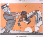Spotprent over Abyssiniers die overlopen tot de Italiaans..., Antiek en Kunst, Kunst | Litho's en Zeefdrukken, Verzenden