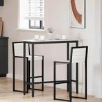 vidaXL Tafel Wit 100 x 40 x 101 cm Engineered hout en staal, Verzenden, Nieuw, Overige houtsoorten, Minder dan 50 cm