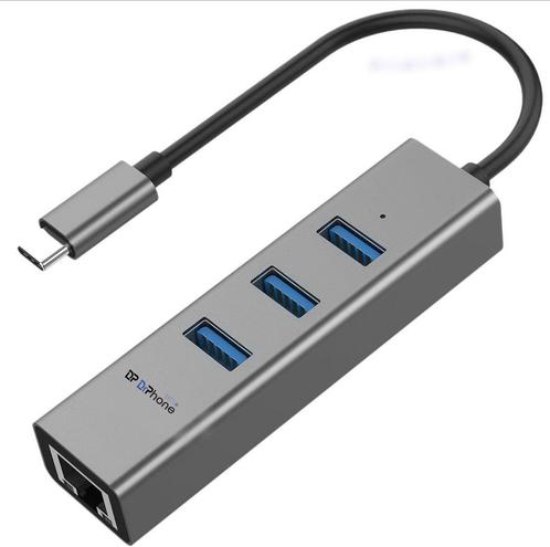 DrPhone RJ2 - USB Type-C  to Gigabit Ethernet Adapter - Plug, Computers en Software, Overige Computers en Software, Verzenden