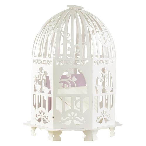 Beige Kaartenhouder Vogelkooi 33cm, Hobby en Vrije tijd, Feestartikelen, Nieuw, Verzenden