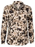Blouse Eline Beige, damestop met lange mouwen, Verzenden, Nieuw