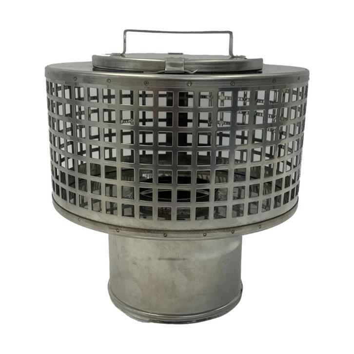 Enkelwandig rookkanaal  regenkap voor rieten dak met, Huis en Inrichting, Kachels, Ophalen of Verzenden