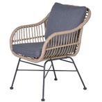 Showroommodel Margriet dining tuinstoel zwart - natural (, Tuin en Terras, Ophalen of Verzenden, Nieuw