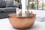 Ronde salontafel ORIENT II 60cm koper metaal aluminium, Huis en Inrichting, Tafels | Salontafels, Ophalen of Verzenden, Nieuw