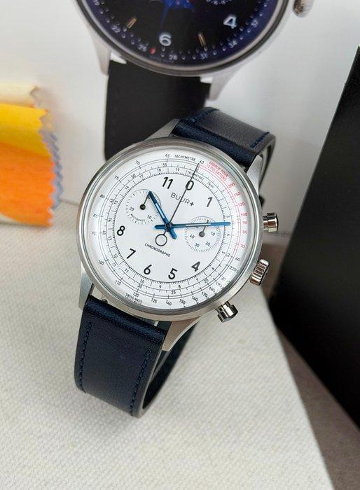 Buur+ - Multiscale in White - Black markers - Chronograph -, Sieraden, Tassen en Uiterlijk, Horloges | Heren