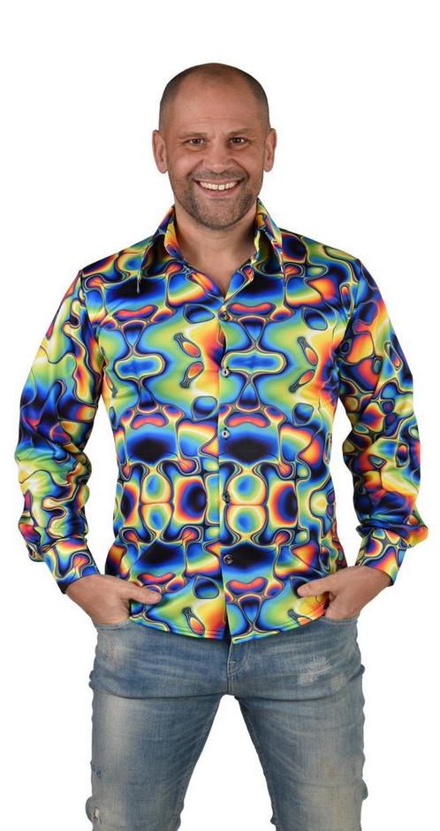Party Blouse Groovy Colours Heren, Kleding | Heren, Carnavalskleding en Feestkleding, Nieuw, Ophalen of Verzenden