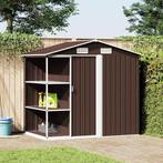 vidaXL Tuinschuur met rek 205x130x183 cm ijzer bruin, Verzenden, Nieuw