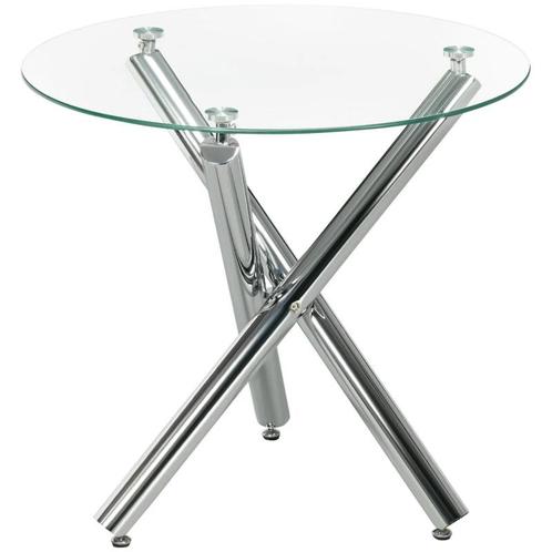 TRUUSK Eettafel, Rond Blad Van Gehard Glas, Randloos Ontwerp, Huis en Inrichting, Tafels | Eettafels, Nieuw, Verzenden