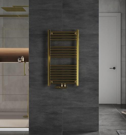 H80 x B50 cm - Handdoekradiator - Goud, Doe-het-zelf en Verbouw, Verwarming en Radiatoren, Ophalen of Verzenden