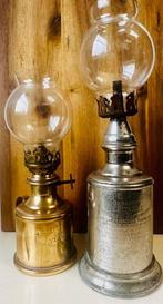 Pigeon - Petroleumlamp (2) - Verguld messing - Pigeon, Antiek en Kunst