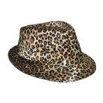 Trilby carnaval verkleed hoedje met luipaard print - Gangs.., Verzenden, Nieuw