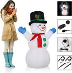 Opblaasbare sneeuwpop XL verlicht met verlichting 120cm, Verzenden, Nieuw