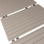 Mobile Uitschuifbare Tafel Aluminium Zand 240x100/180x100cm, Nieuw, Verzenden