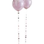 Rose Gouden Happy Birthday Ballonnenslinger 1m, Nieuw, Verzenden