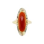 Gouden vintage ring met carneool 14 krt, Ophalen of Verzenden, Nieuw