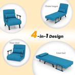 Trendmix 4-in-1 Slaapstoel Blauw – Inklapbare Slaapbank –, Huis en Inrichting, Stoelen, Ophalen of Verzenden, Nieuw