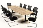 Vergadertafel eiken 320 TUBE met 10 luxe vergaderstoelen, Ophalen of Verzenden, Nieuw in verpakking