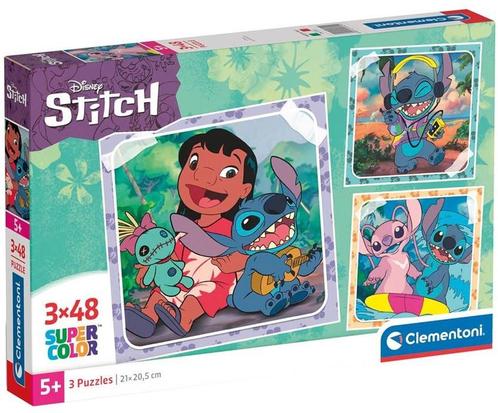 Stitch Puzzel (3x48 stuks) | Clementoni - Puzzels, Kinderen en Baby's, Speelgoed | Kinderpuzzels, Nieuw, Verzenden