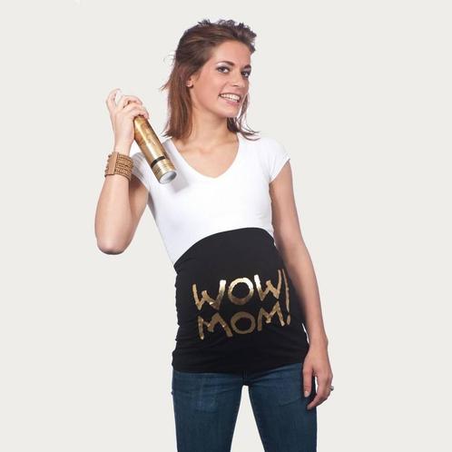 Op en Top Zwanger Zwangerschaps Buikband Wow Mom Zwart/Goud, Kleding | Dames, Positiekleding, Nieuw