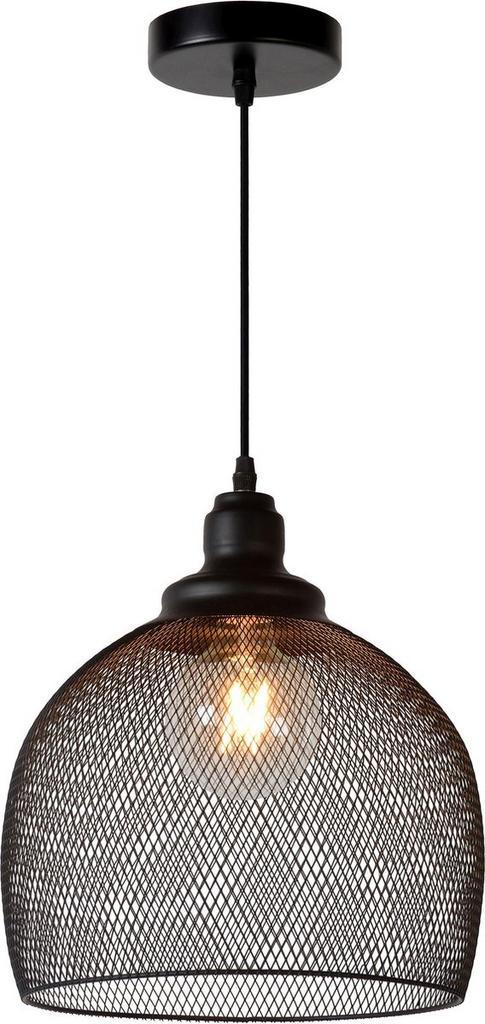 Lucide MESH Hanglamp 28 cm1xE27 Zwart, Huis en Inrichting, Lampen | Hanglampen, Zo goed als nieuw, Ophalen of Verzenden