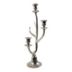 Kaarsen Standaard gewei zilver 3 h48 d20x14cm, Huis en Inrichting, Woonaccessoires | Overige, Verzenden, Nieuw