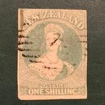 Nieuw-Zeeland 1855 - 1 Schilling Queen Victoria zonder, Postzegels en Munten, Postzegels | Europa | UK, Gestempeld