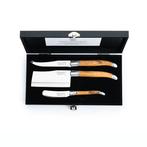 Laguiole - 3x Cheese Knives - Olive Wood - style de -, Antiek en Kunst