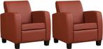 Leren Fauteuil Joy Bruin Leer Bruine Stoel, Huis en Inrichting, Fauteuils, Nieuw, Leer, Ophalen of Verzenden, 75 tot 100 cm