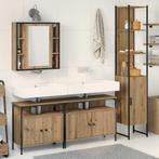 vidaXL Badkamermeubelset met plank 4 pcs Artisan Eiken, Huis en Inrichting, Badkamer | Badkamermeubels, Verzenden, Nieuw, Overige typen