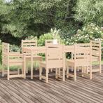 vidaXL 7-delige Tuinset massief grenenhout, Tuin en Terras, Tuinsets en Loungesets, Verzenden, Nieuw, 7 zitplaatsen, Tuinset
