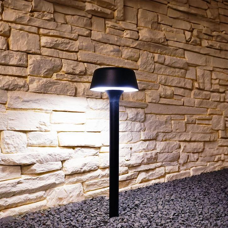 Solar staande lamp Edison - 50 cm hoog - Op zonne-energie, Tuin en Terras, Buitenverlichting, Waterbestendig, Led, Licht-donker-sensor