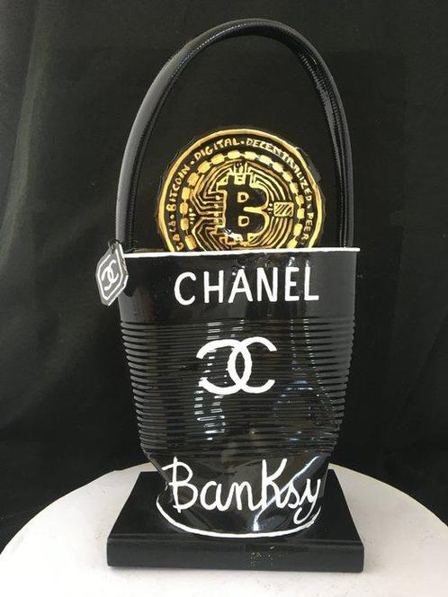 Norman Gekko (XX-XXI) - BANKSY Chanel BITCOIN (Special, Antiek en Kunst, Kunst | Schilderijen | Modern