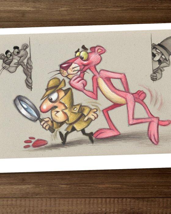 Joan Vizcarra Giclée - Pink Panther & Inspector Clouseau, Cd's en Dvd's, Dvd's | Tekenfilms en Animatie
