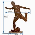 Voetballer met bal | Decoratiefiguur van metaal roest |, Verzenden, Nieuw
