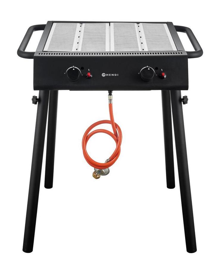 HENDI Xantos Black Gasgrill | Zwart | 9,5kW | 770x710x(H)870, Zakelijke goederen, Horeca | Keukenapparatuur, Nieuw in verpakking