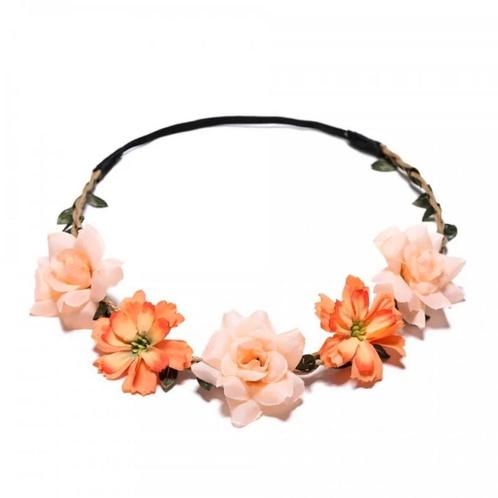 Bohemian style gevlochten haarbandje oranje, Hobby en Vrije tijd, Feestartikelen, Oranje of Koningsdag, Nieuw, Versiering, Verzenden