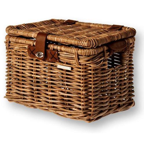Basil mand riet Denton Medium brown, Fietsen en Brommers, Fietsaccessoires | Fietsmanden, Nieuw