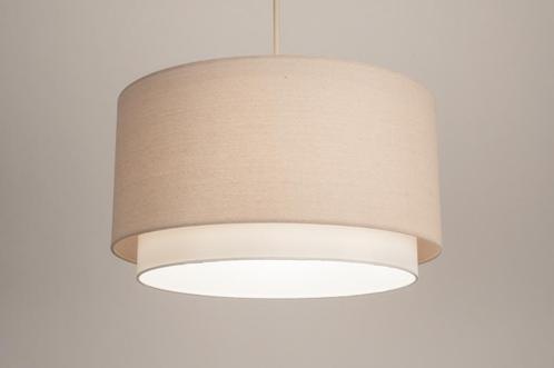 Rietveld Hanglampen - Wit, Beige, Zand - Stof, Metaal, Huis en Inrichting, Lampen | Hanglampen, Verzenden