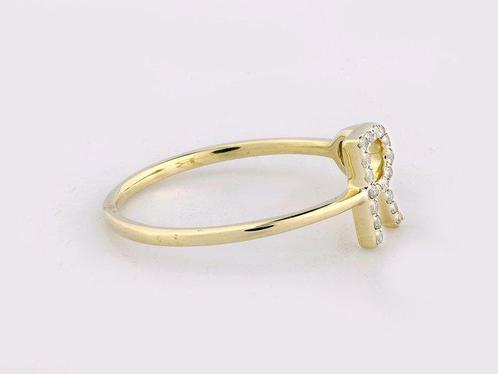 Zonder Minimumprijs - Ring - 14 karaat Geel goud - 0.13ct., Sieraden, Tassen en Uiterlijk, Ringen