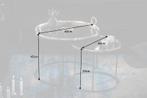 Set van 2 ronde salontafels ELEMENTS 65cm zilverzwart, Huis en Inrichting, Ophalen of Verzenden, Nieuw