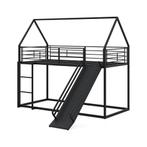 LIVSK Huis-etagenbedframe met Glijbaan - Stevig Metaal - Vei, Kinderen en Baby's, Kinderkamer | Bedden, Verzenden, Nieuw