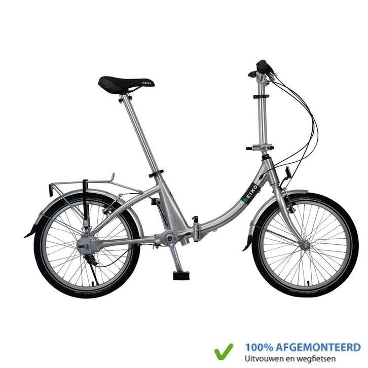 Beixo Vouwfiets Compact Lage Instap met cardanas Zilver, Fietsen en Brommers, Fietsen | Vouwfietsen, Nieuw