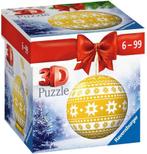 3D Puzzel - Kerstbal Geel (54 stukjes) | Ravensburger -, Verzenden, Nieuw