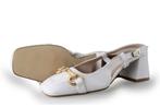 Stefano Lauran Slingbacks in maat 39 Wit | 10% extra korting, Kleding | Dames, Schoenen, Verzenden, Wit, Zo goed als nieuw, Stefano Lauran