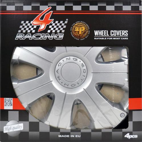 Carpoint Wieldoppen Racing 16 Inch Abs Zilver Set Van 4, Auto diversen, Auto-accessoires, Zo goed als nieuw, Ophalen of Verzenden