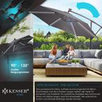 KESSER® Zweefparasol met voet - LED - Ø 3m - 360° Draaibaar, Verzenden, Nieuw